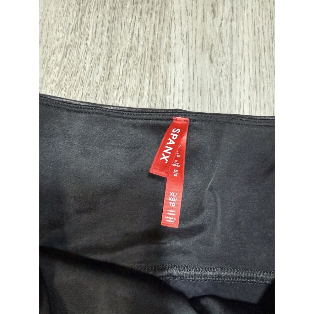 Spanx Faux Leather Leggings Women Size XL Black High Waisted Tummy Control NWT - Picture 7 of 11